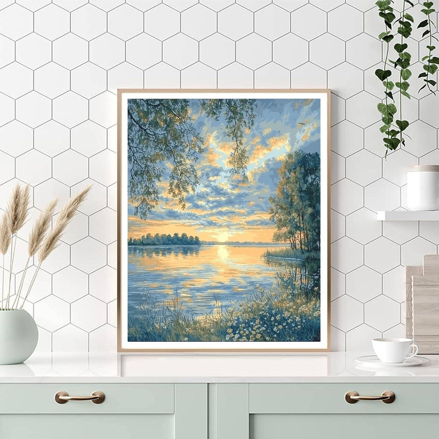 Leonardo Da Vinci Inspired Silent Waters  Paint By Number