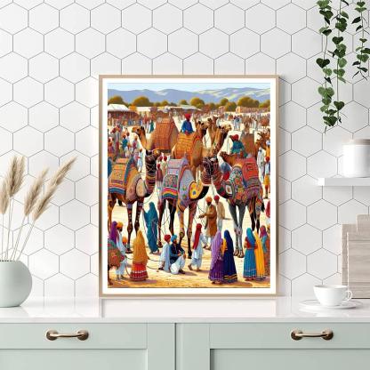 Camel Festival - Pushkar Numbered Painting Kits