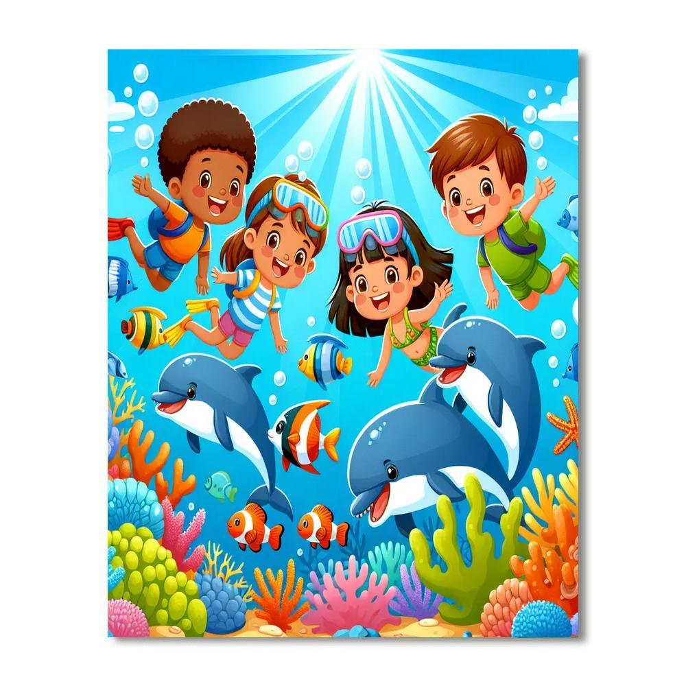 Ocean Adventure With Sea Creatures Paint By Number