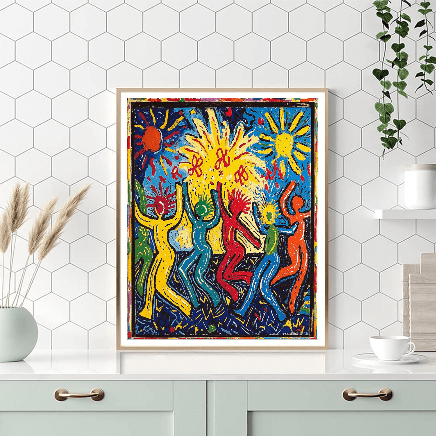 Keith Haring Inspired Carnival Delight  DIY Paint By Numbers