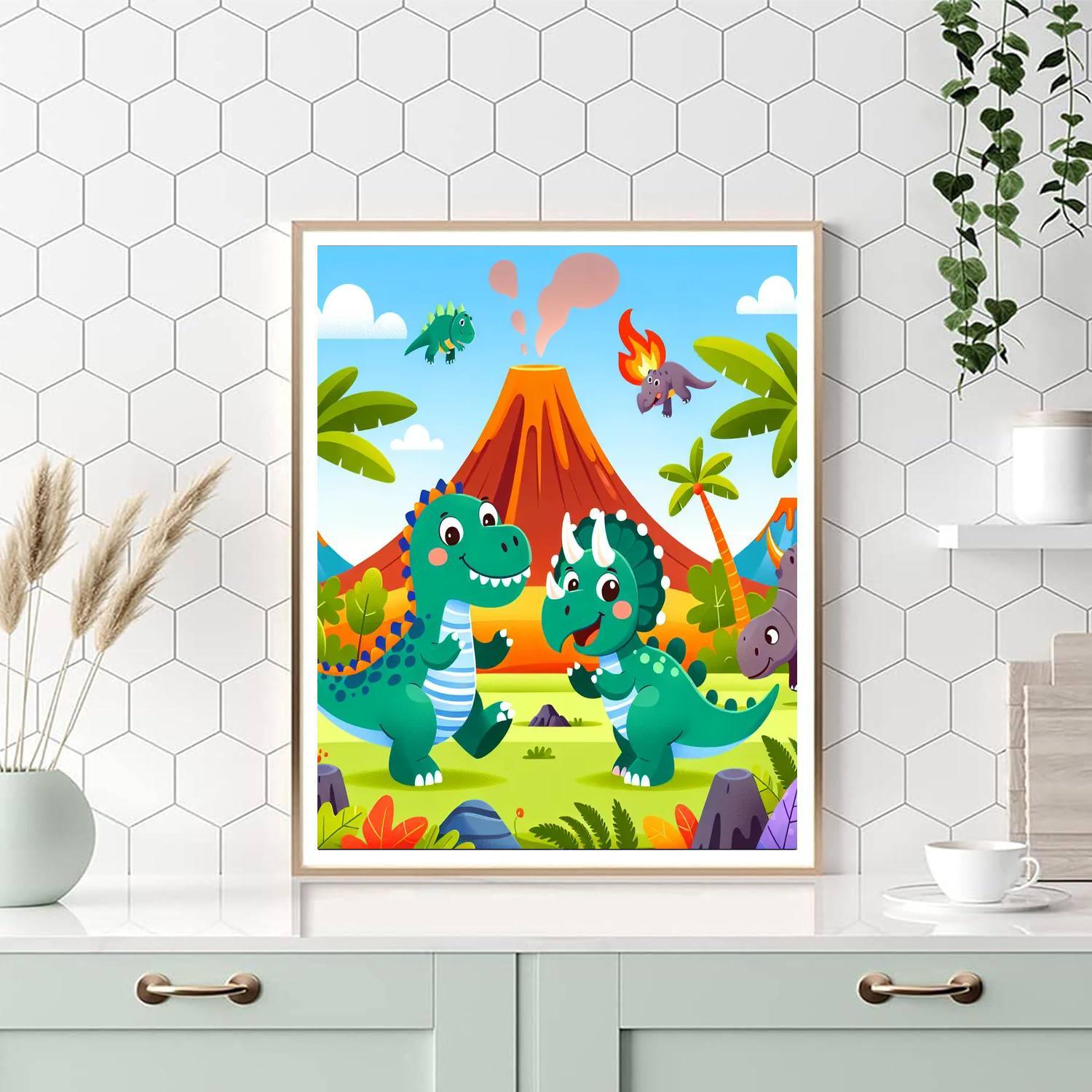 Dino Friends Numbered Painting Kits