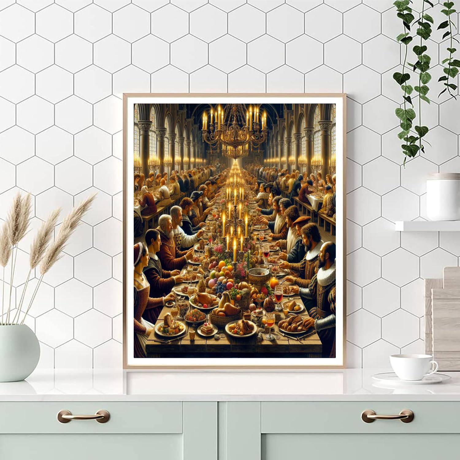 Grand Medieval Feast Painting By Numbers Kit