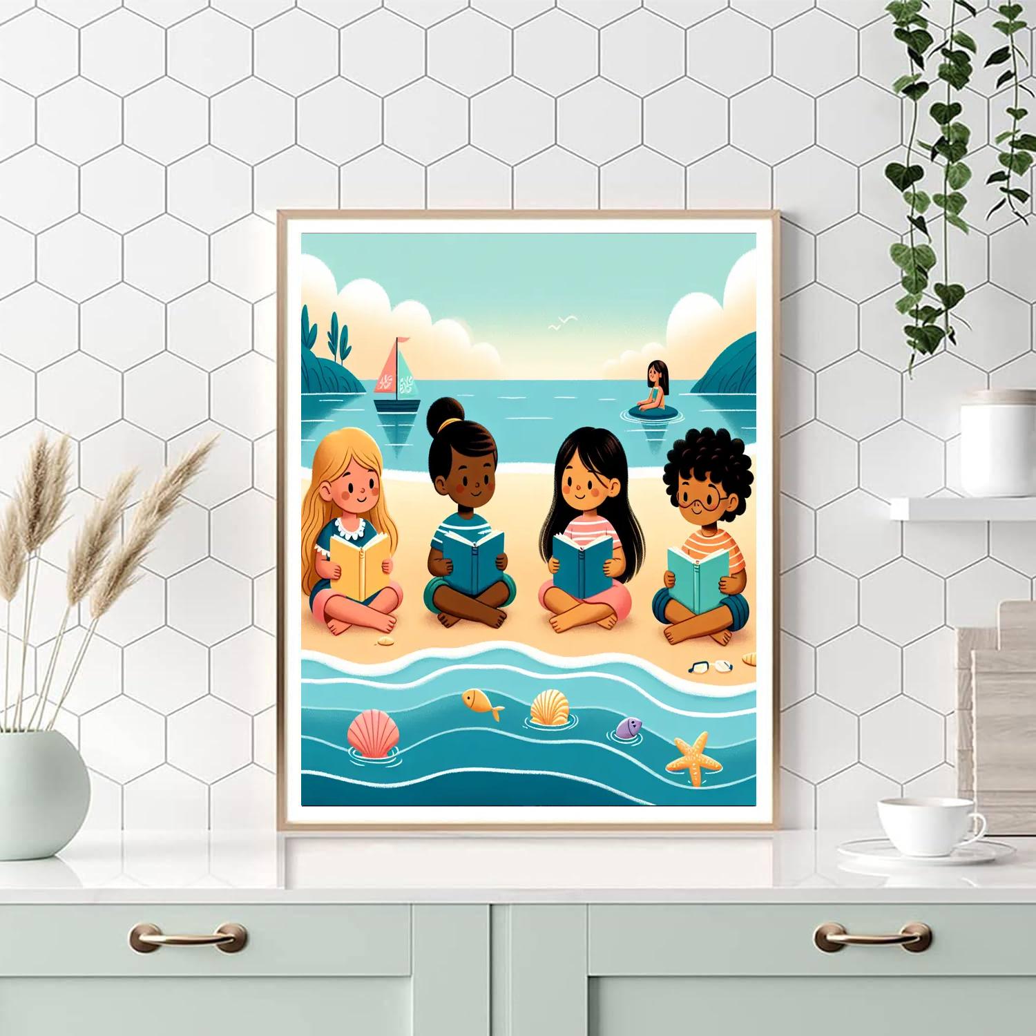 Serene Seaside Storytime Numbered Painting Kits
