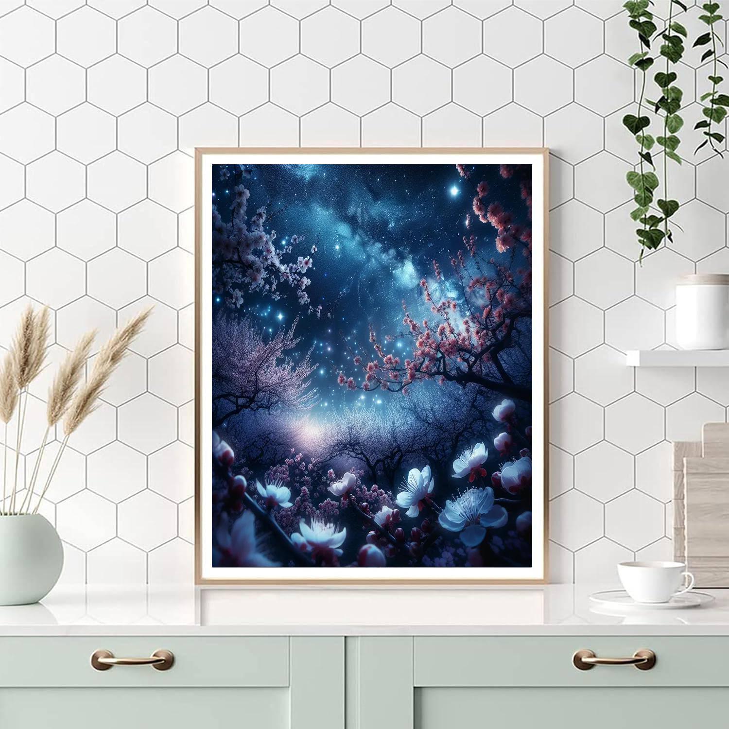 Celestial Night Blossoms Paint By Color