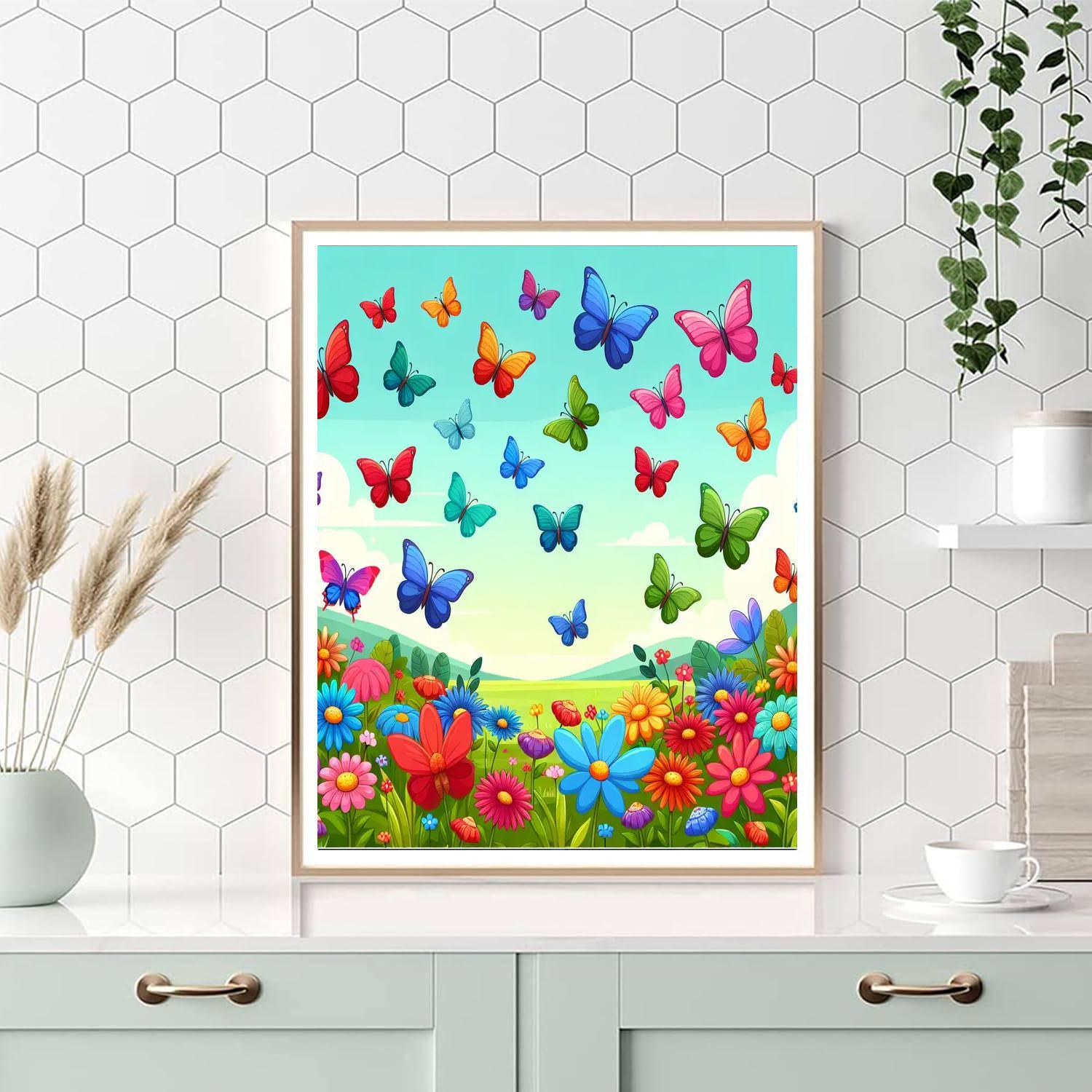 Artful Butterfly Meadow Numbered Painting Kits