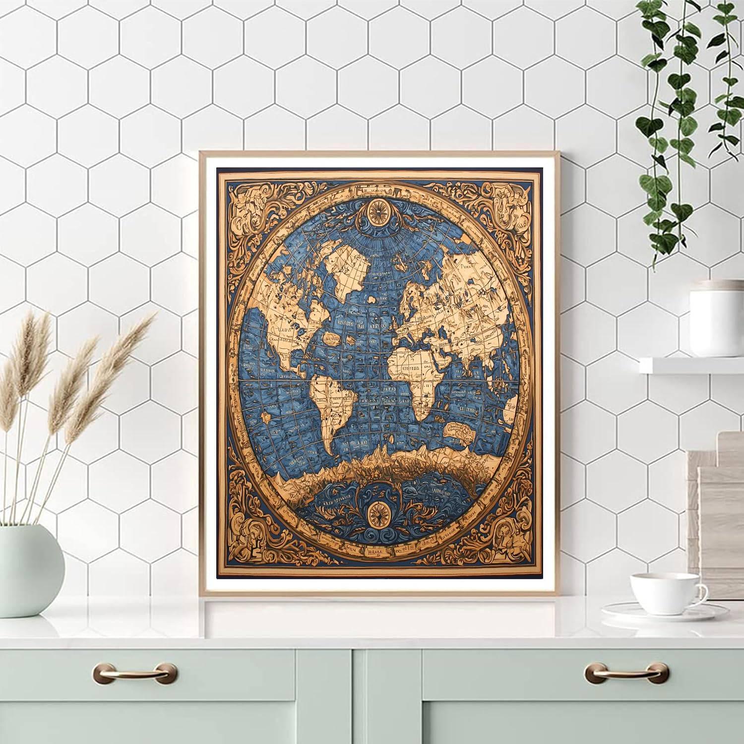 Historical Cartographers Inspired Historical Map Of Dreams  Paint By Numbers