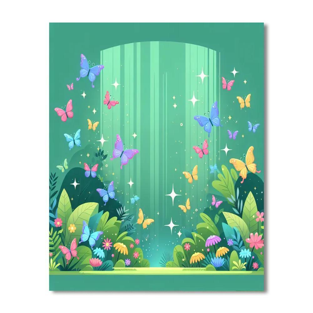 Magical Butterfly Haven Paint By Color