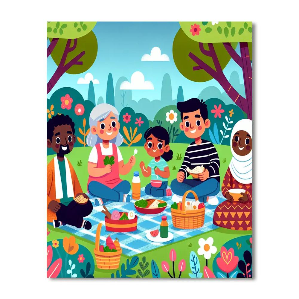 Cheery Garden Picnic Paint By Numbers Kits