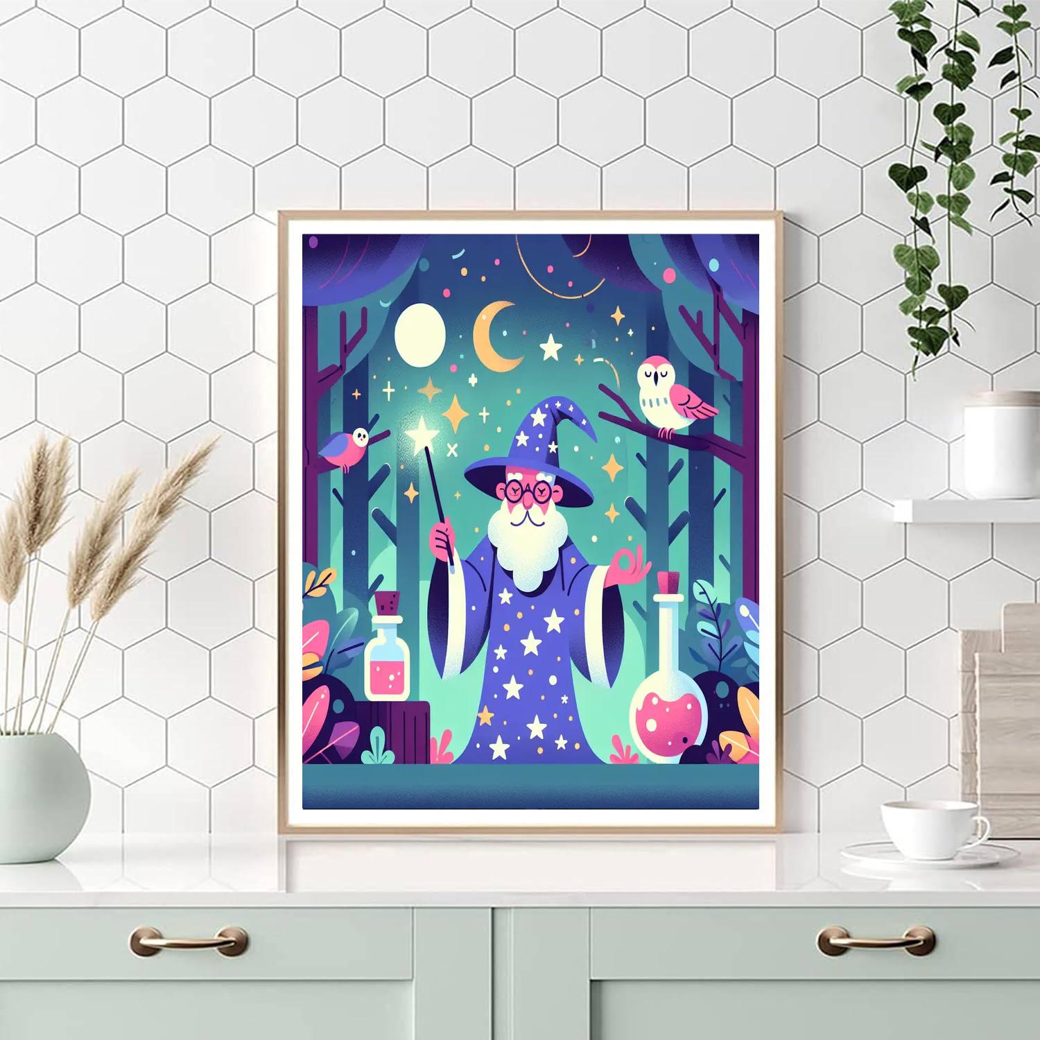 Whimsical Wizard's Realm Paint By Numbers