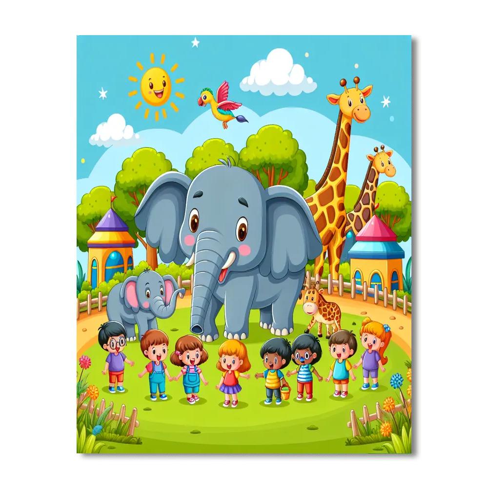 Charming Zoo Painting Number Kit