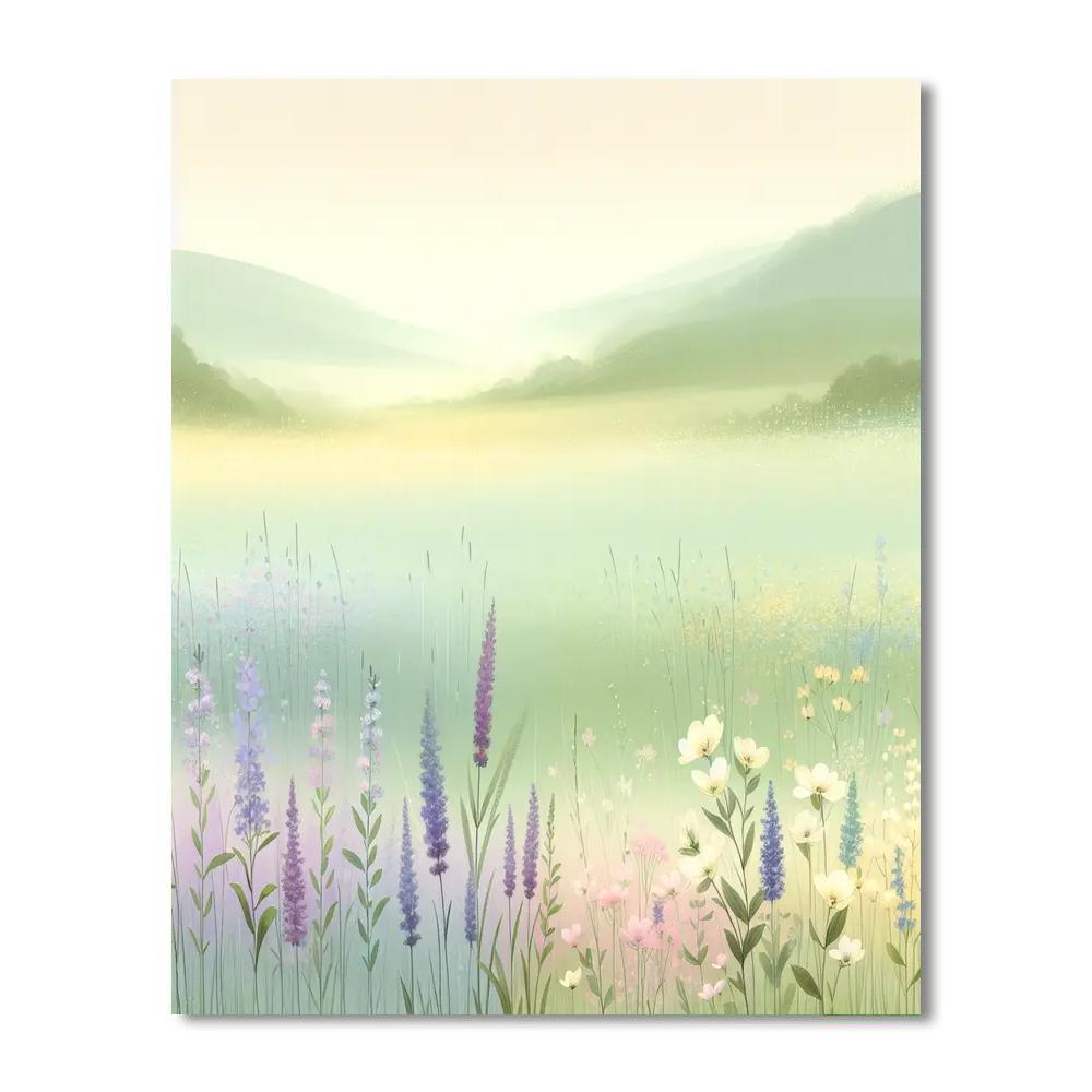 Wildflower Meadow Tranquility Painting Number Kit