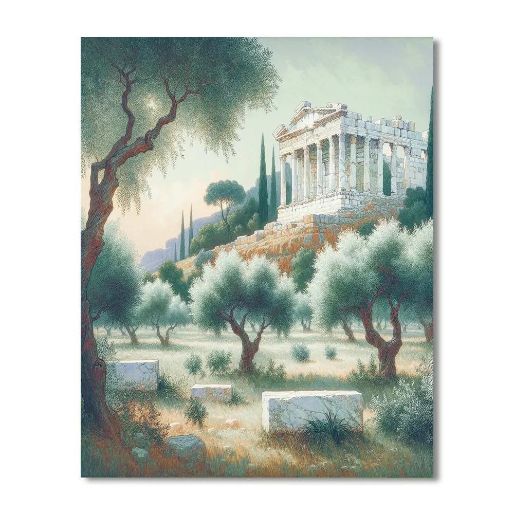 Ancient Marble Ruins Painting By Numbers Kit