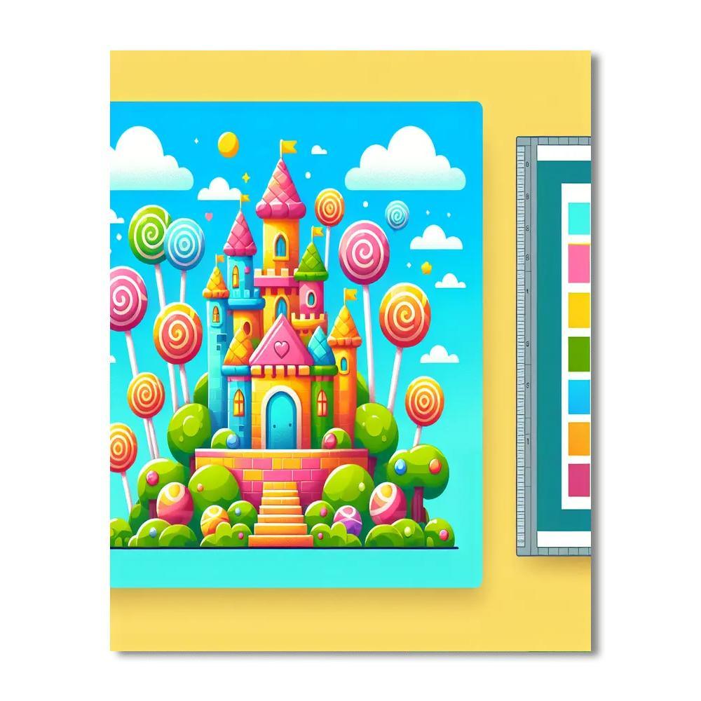 Joyful Candy Castle Paint By Number