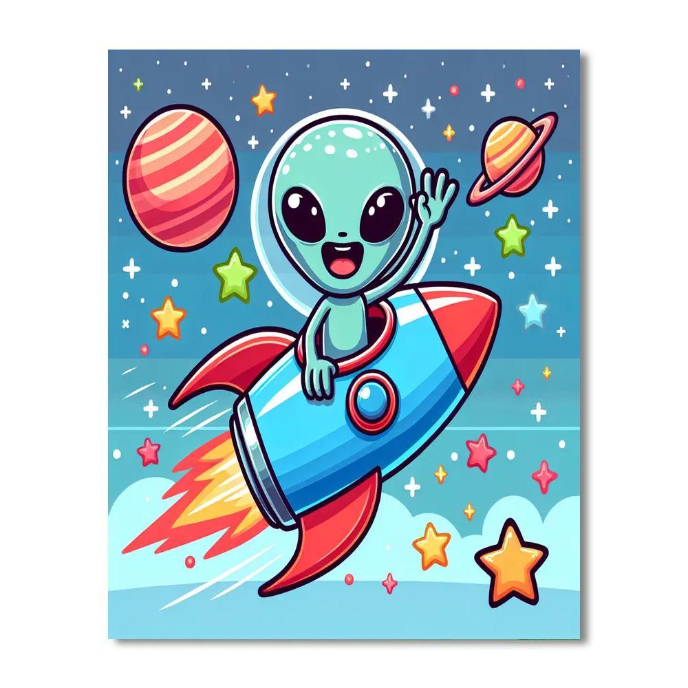 Cosmic Space Quest Paint By Numbers Art