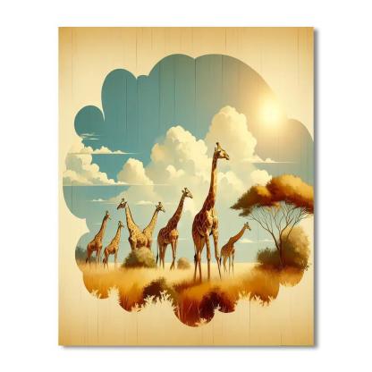 Giraffe's Savannah Grace Paint By Numbers Kits