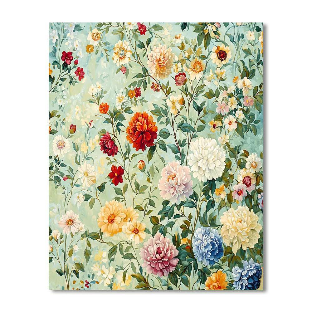 Alphonse Mucha Inspired Harmony Of Flora  Paint By Numbers Kits