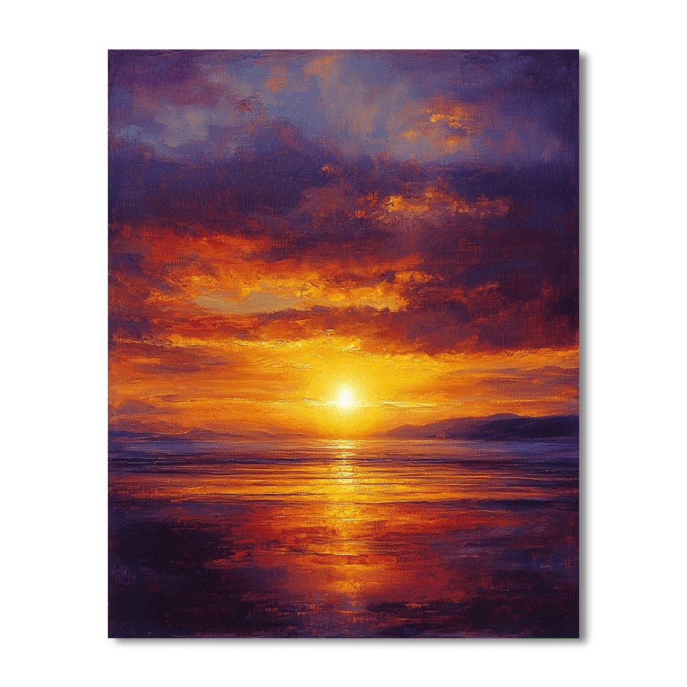 J.M.W. Turner Inspired Golden Hour  Paint By Numbers Art