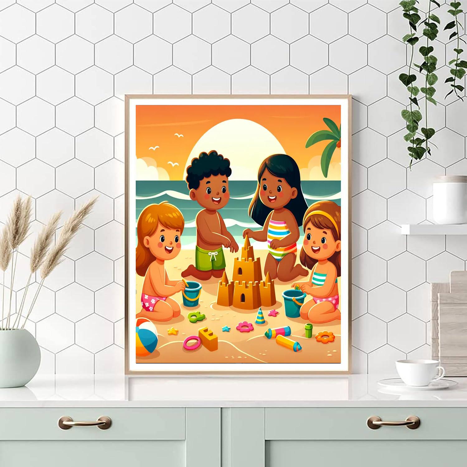 Sunset Beach Fun Paint By Number