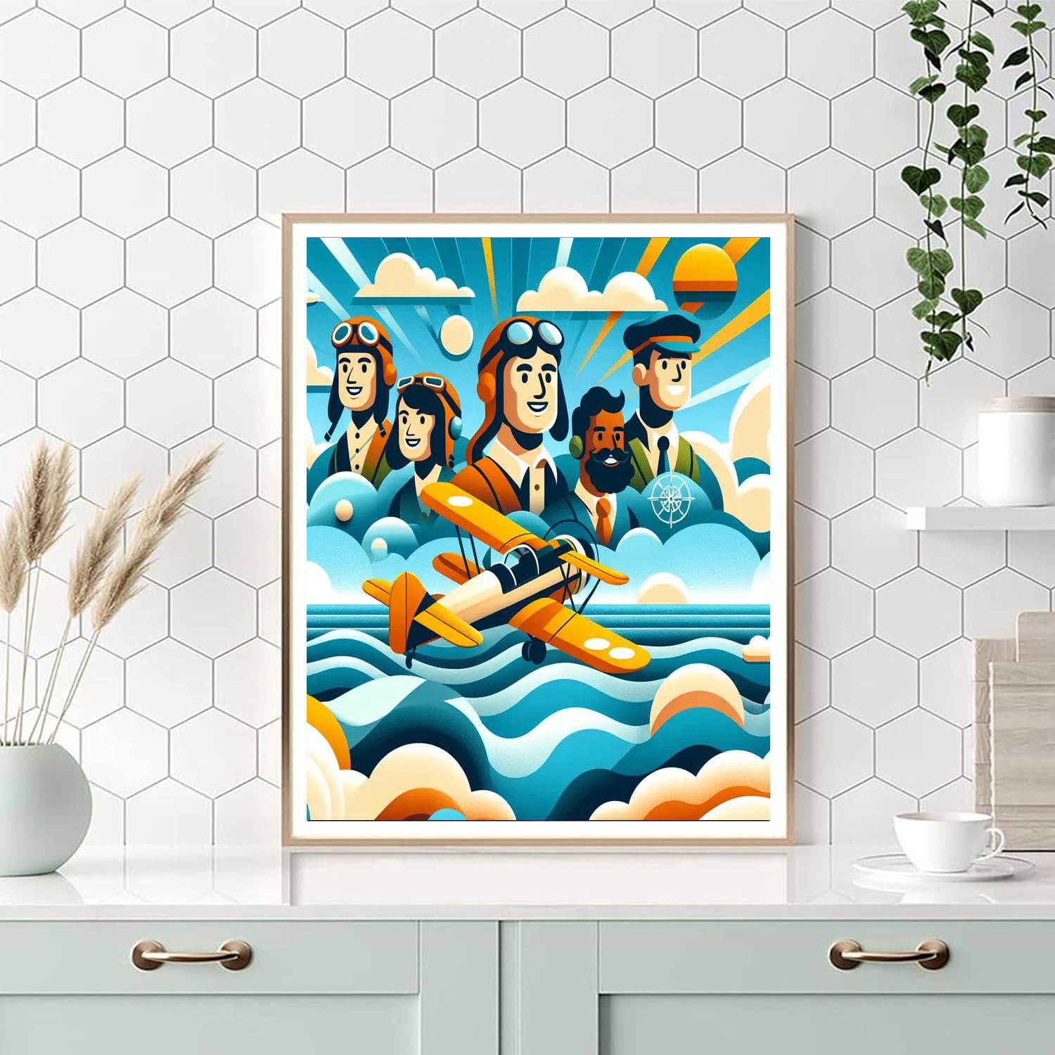 Aqua Aviator Adventures Numbered Painting Kits