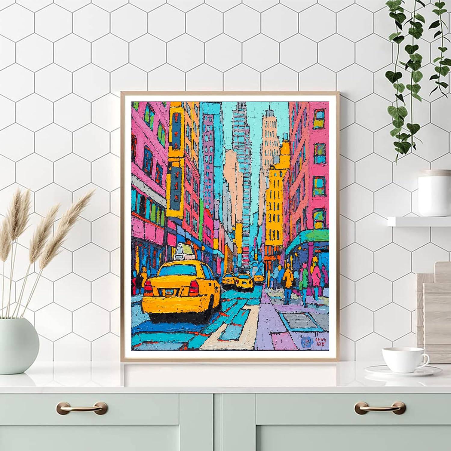 Keith Haring Inspired Eclectic City Vibes  Number Painting