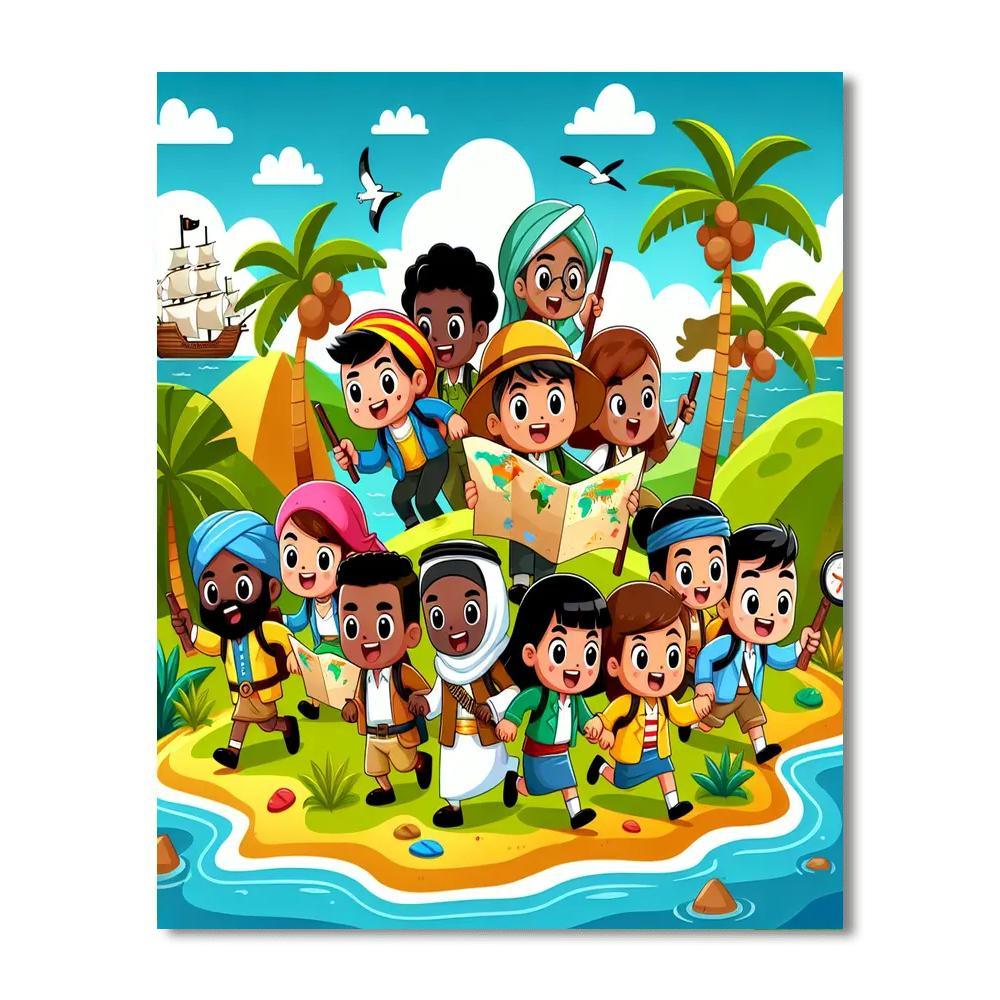 Epic Adventure Island Numbered Painting Kits