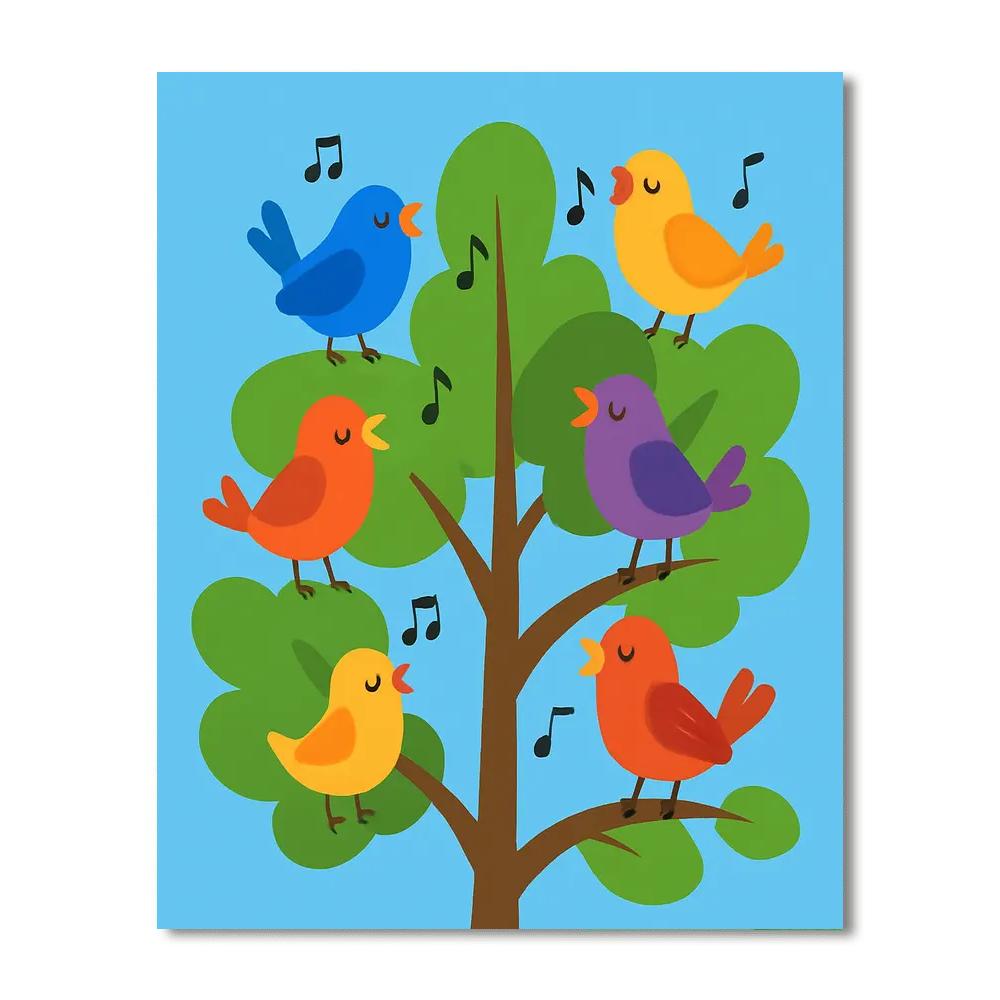 Melodious Bird Symphony DIY Paint By Numbers