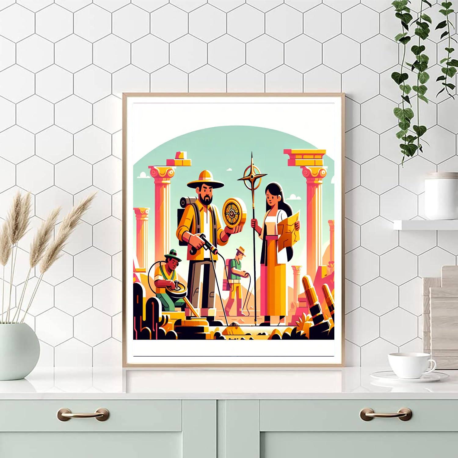 Ancient Treasure Hunt Painting Number Kit