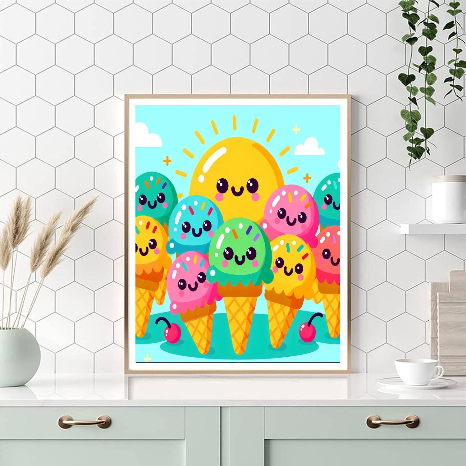 Sweet Ice Cream Dreams DIY Paint By Numbers