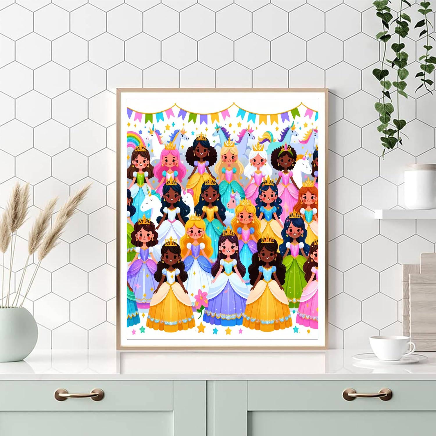 Princess Parade Paint By Numbers Art