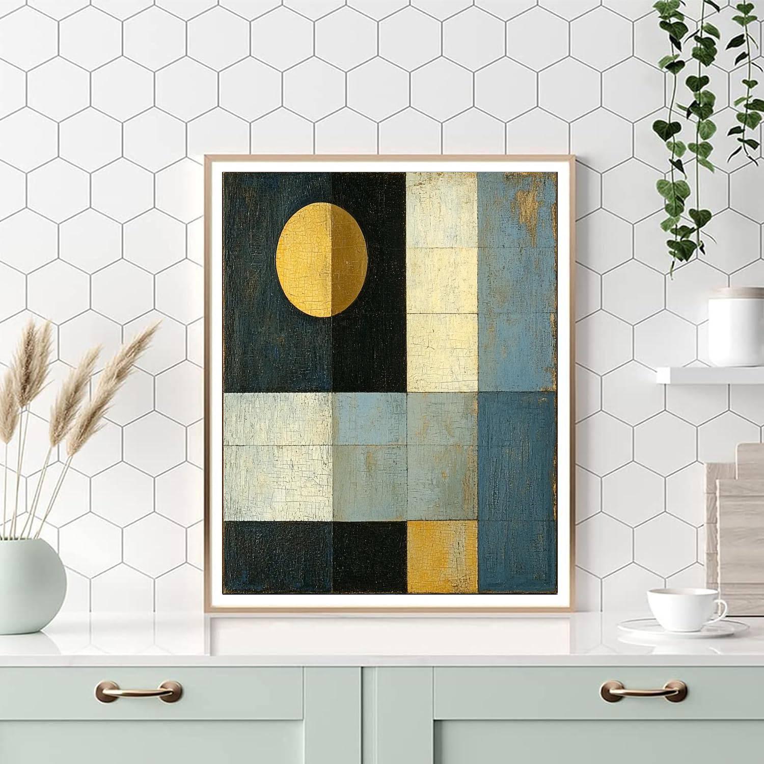 Kazimir Malevich Inspired Ethereal Minimalism  Number Painting