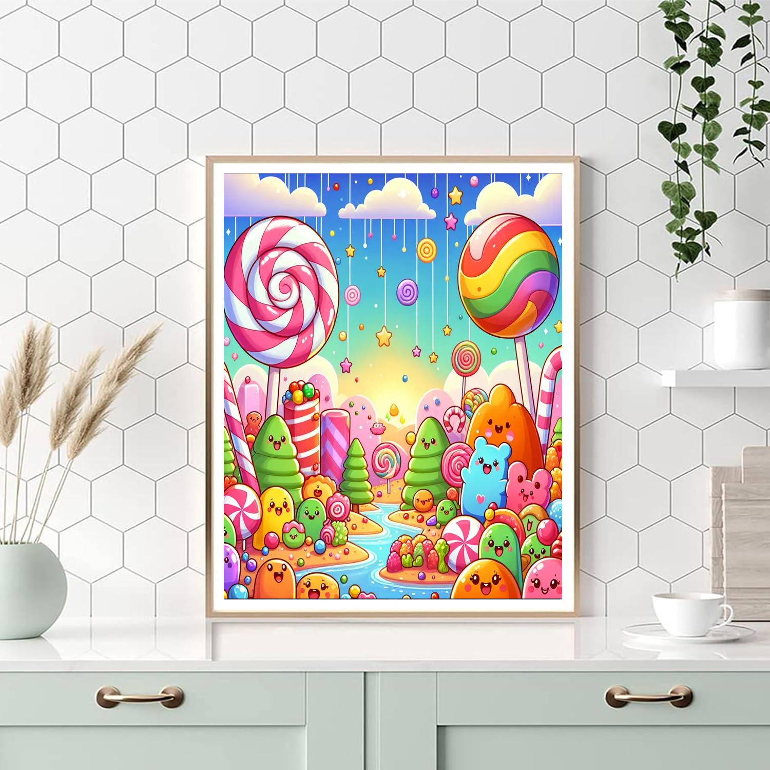 Adventure In Candy World Painting Number Kit
