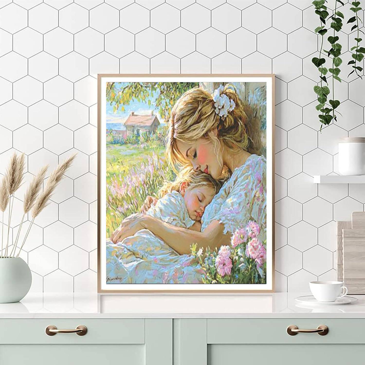 In Your Mother's Arms DIY Paint By Numbers