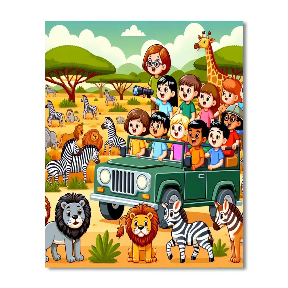 Safari Kids Number Painting