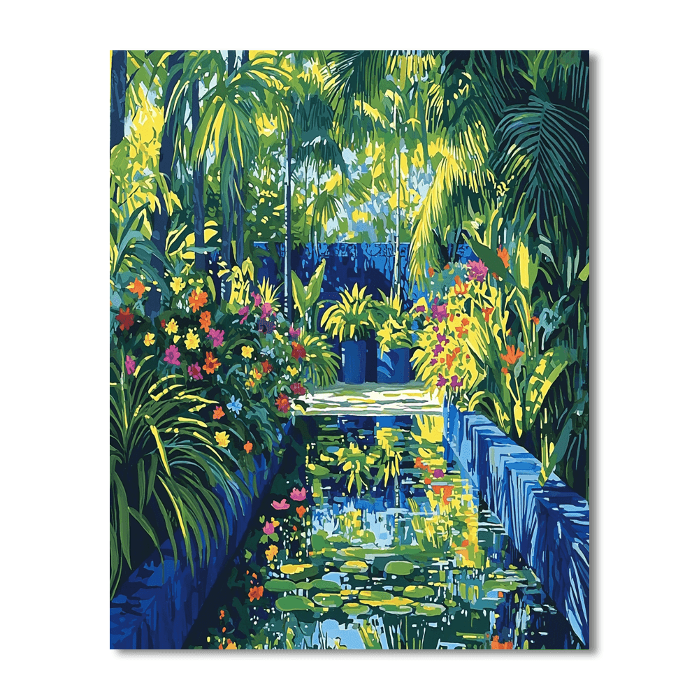 Jardin Majorelle - Marrakech Numbered Painting Kits