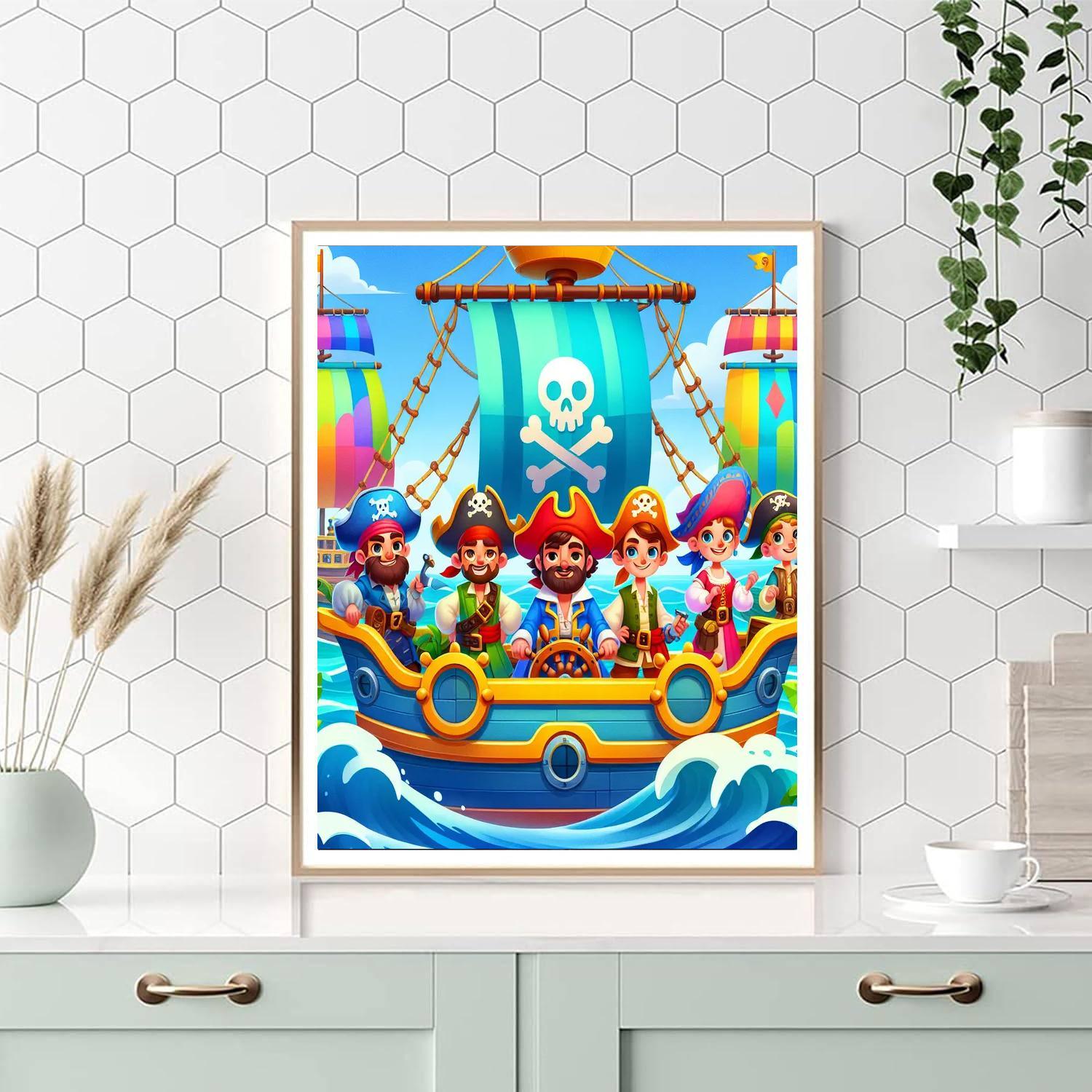 Silly Pirate Crew Paint By Number