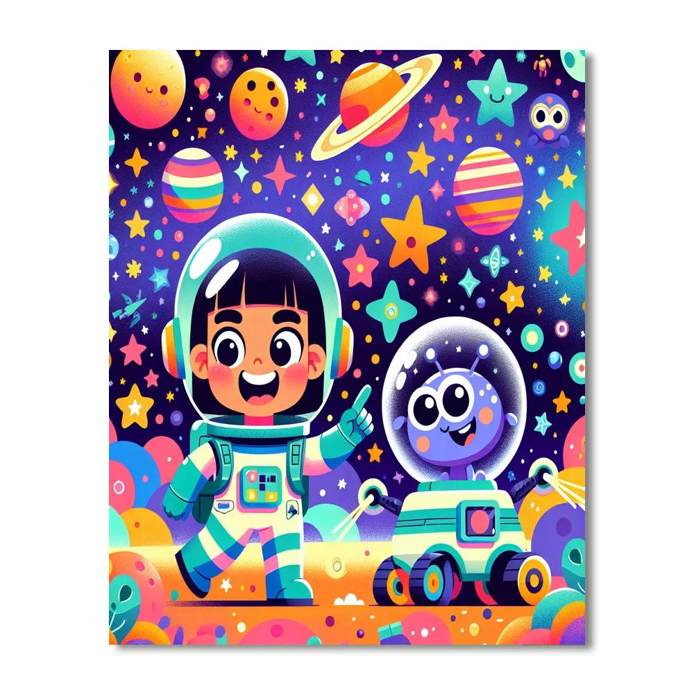 Galaxy Exploration Mission Painting Number Kit
