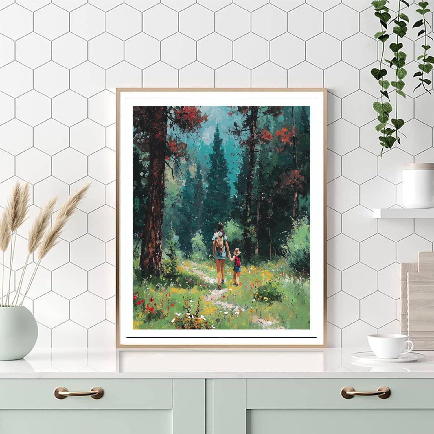 Adventure With Mom In Nature Painting Number Kit