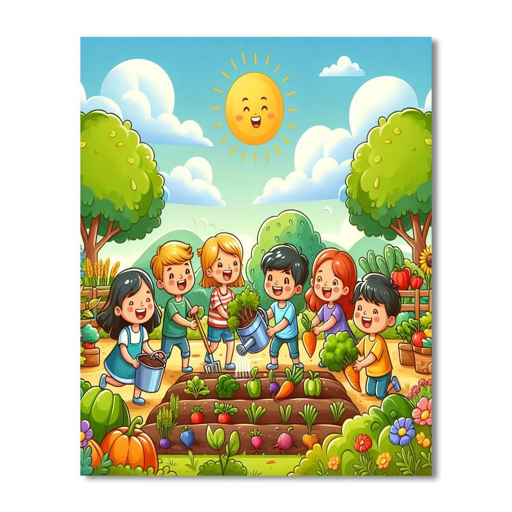 Vibrant Vegetable Garden Paint By Numbers