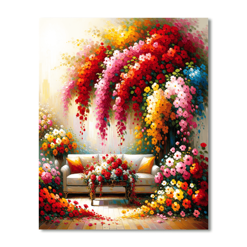 Breathtaking Floral Cascade Paint By Numbers