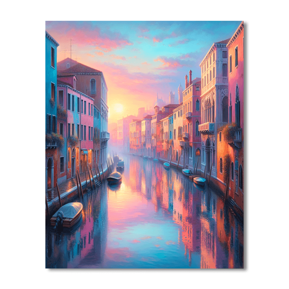 Charming Venetian Canal Paint By Color