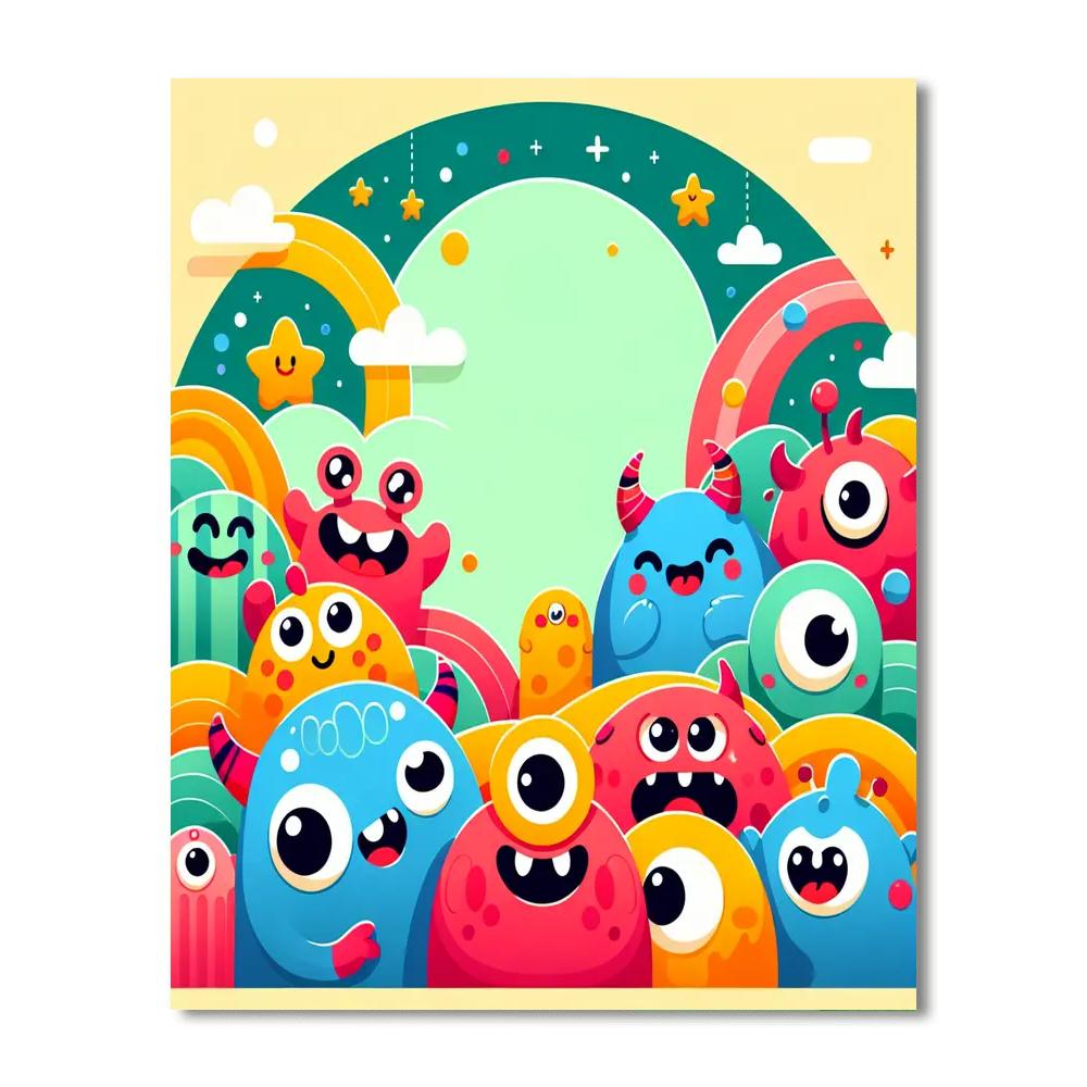 Exciting Monster Mash Painting Number Kit