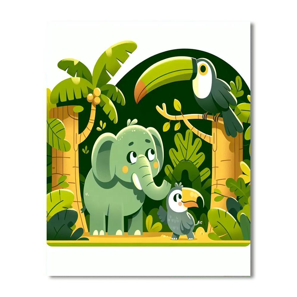 Caring Jungle Friends Paint By Number