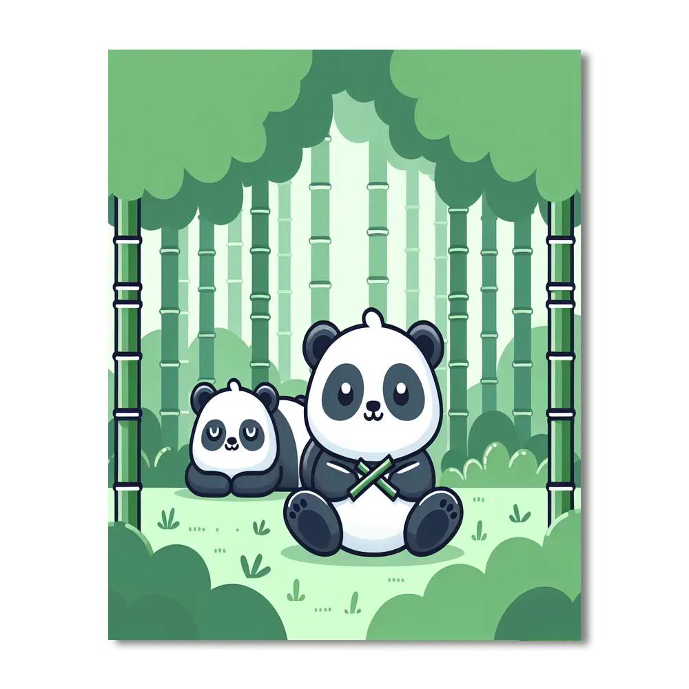Peaceful Panda Sanctuary Painting By Numbers Kit