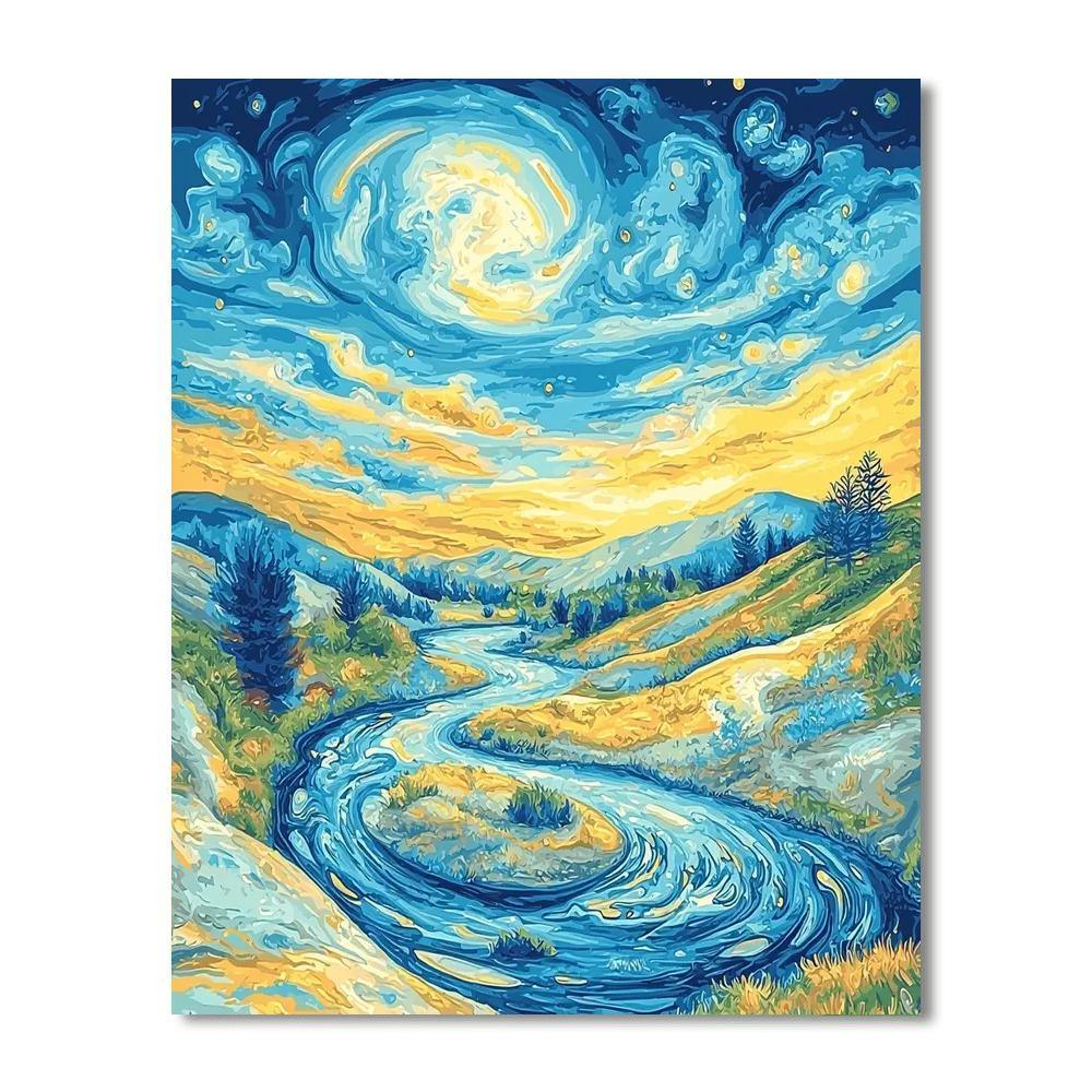 Salvador Dali Inspired Rivers Of Dreams  Numbered Painting Kits