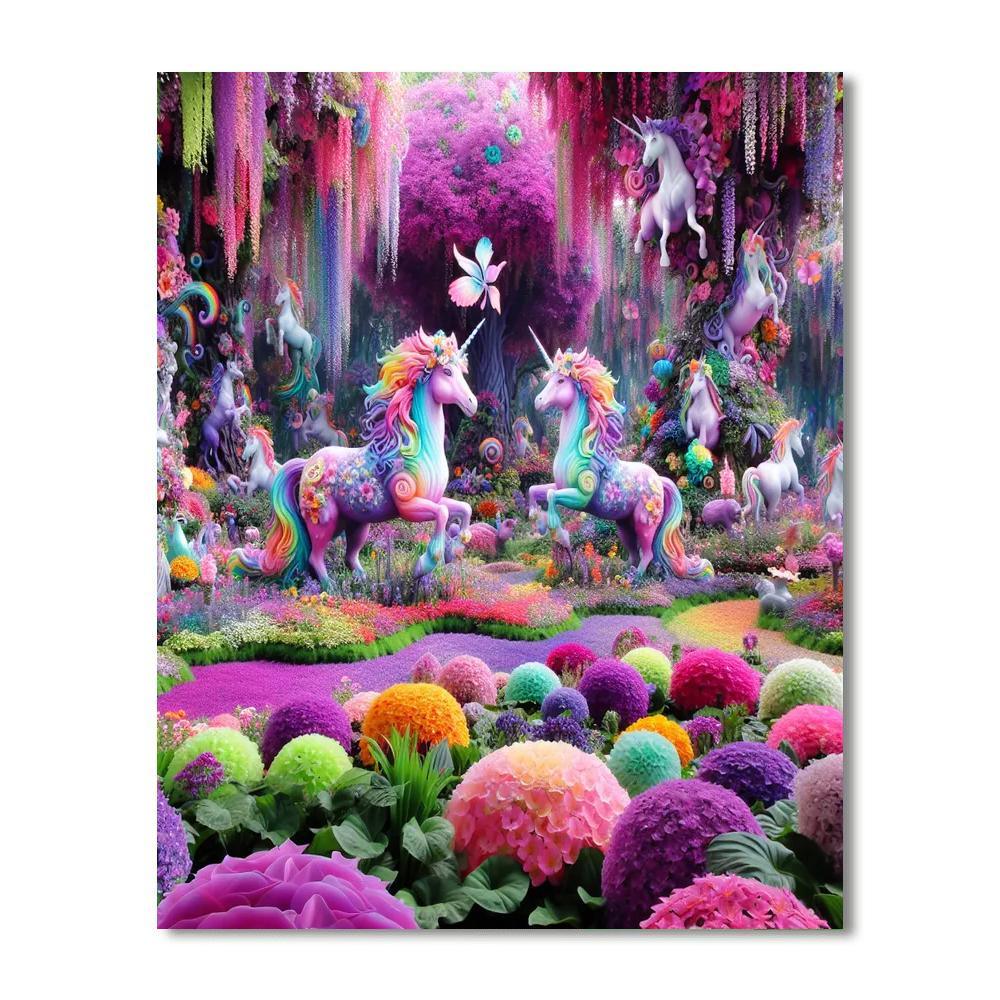 Fairy Tale Unicorn Garden DIY Paint By Numbers