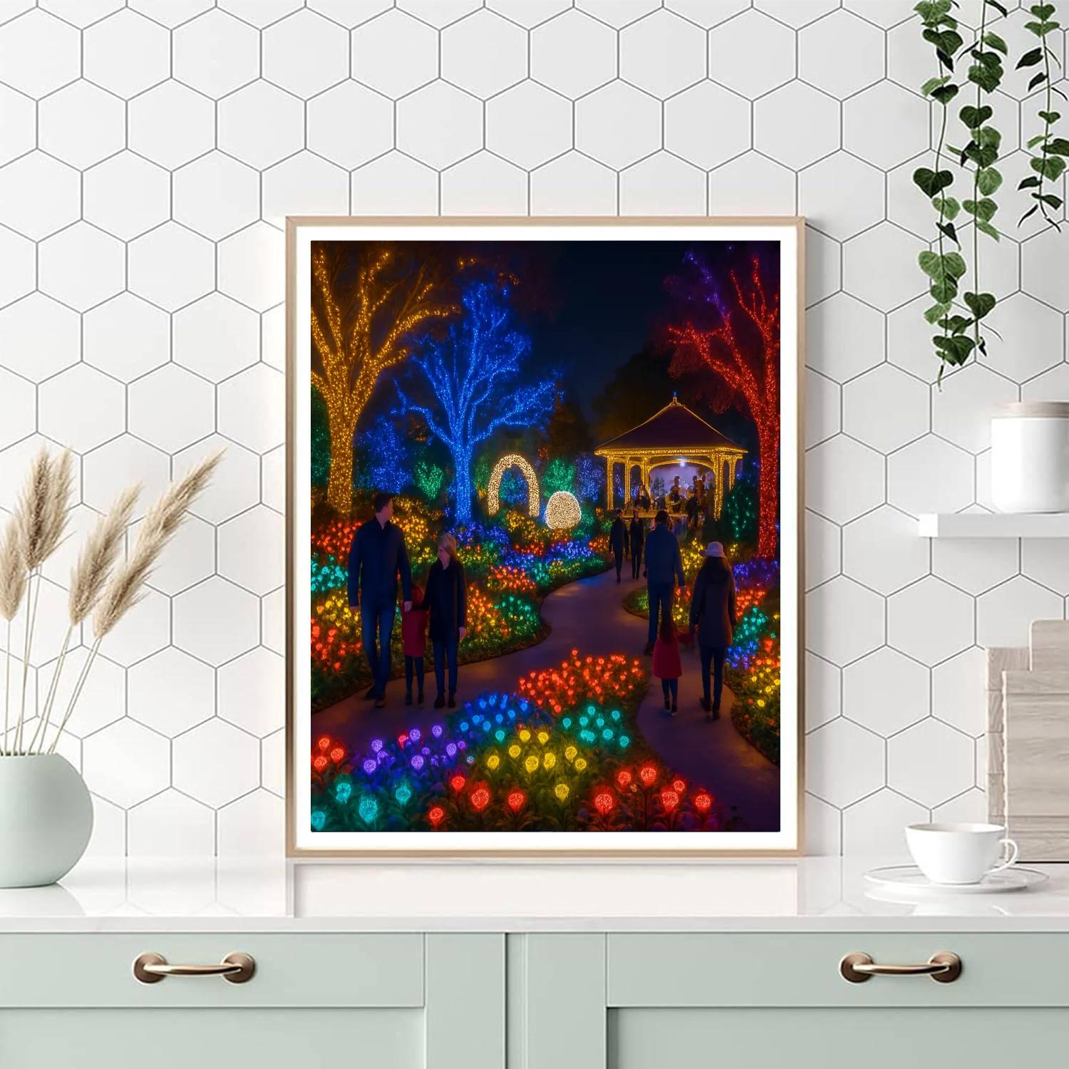 Luminations At The Dallas Arboretum Painting By Numbers Kit