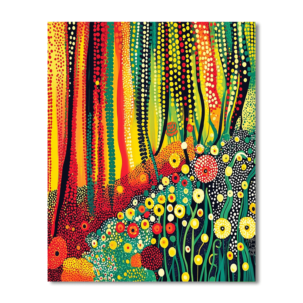 Yayoi Kusama Inspired Patterns In Nature  Paint By Numbers Art