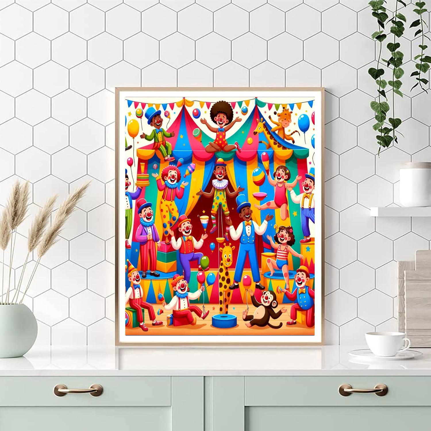 Super Silly Circus Paint By Numbers Art