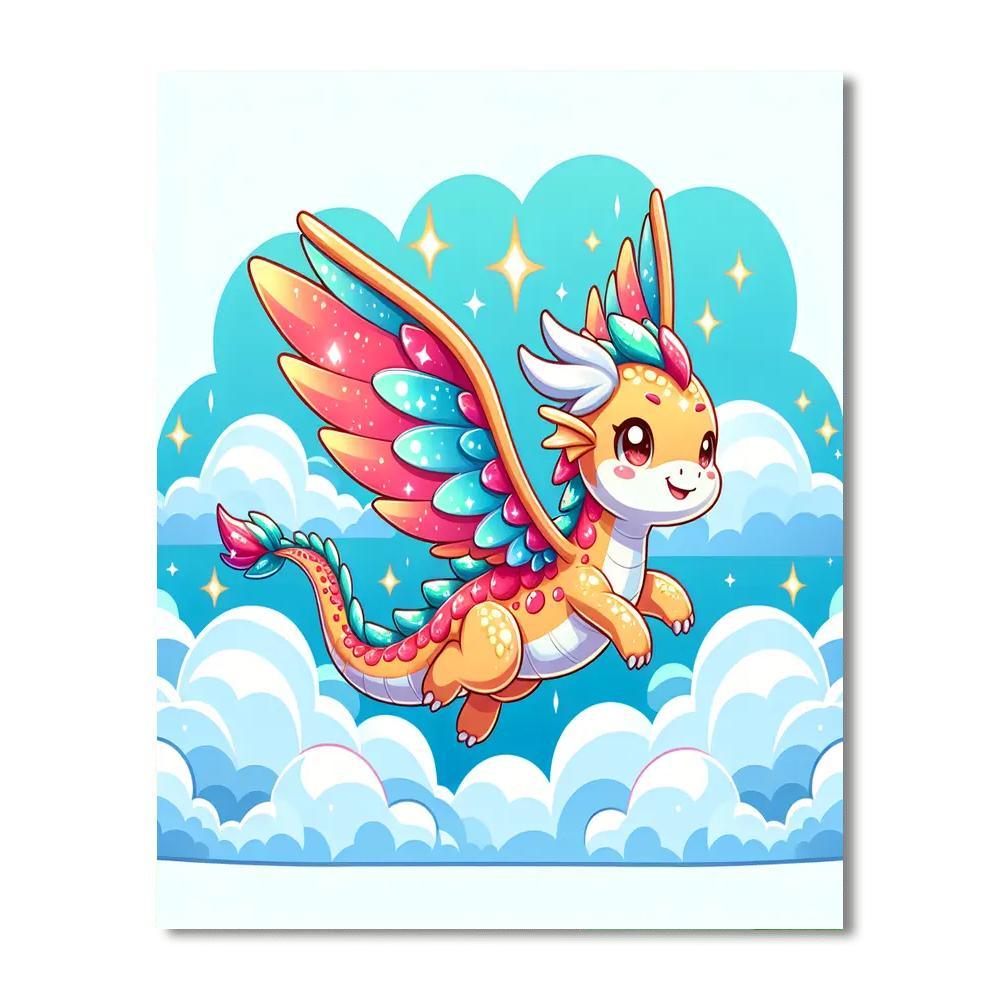 Sparkly Dragon Painting Number Kit