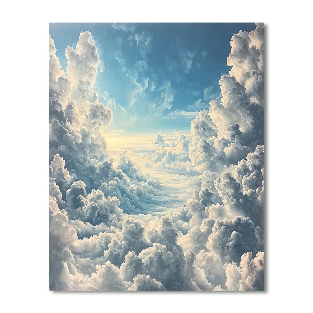 Michelangelo Inspired Majestic Clouds  Paint By Color